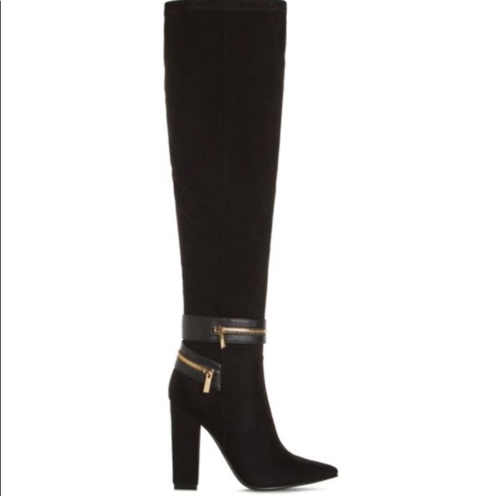 Knee high block heel boots, Kris by Shoe Dazzle.